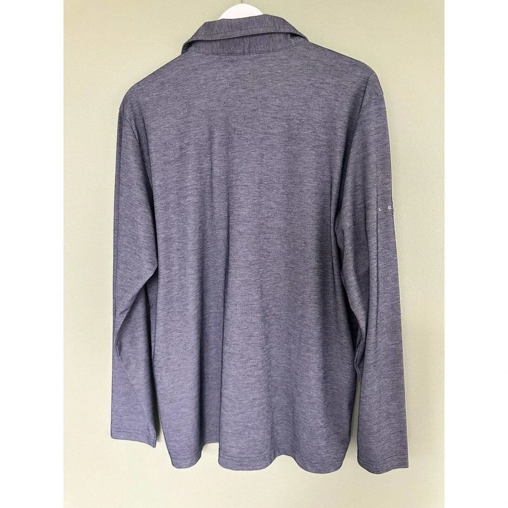 Travis Mathew Polo Shirt Long Sleeve Mens Sz XL Oceanside Heather Lexus Grey‌ - Picture 7 of 7